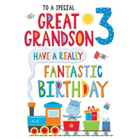 Regal C75 Birthday Age 3 Great-Grandson 6pk