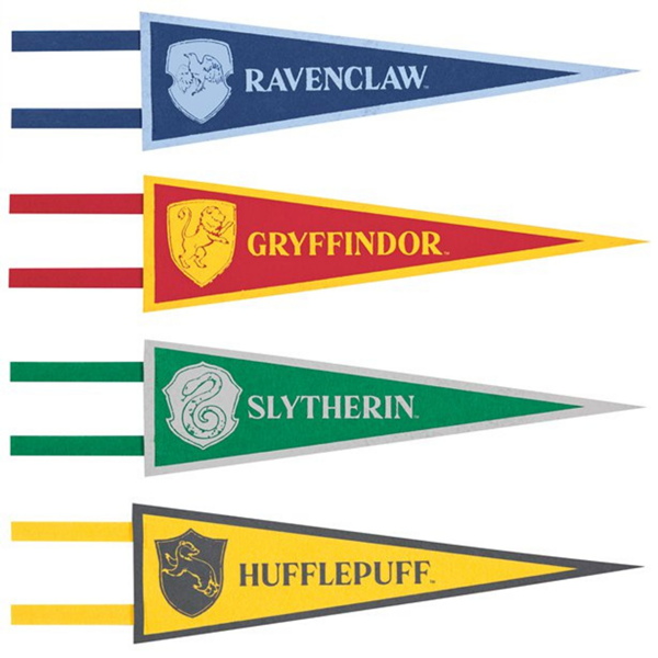 Harry Potter Houses Fabric Pennants 4pk