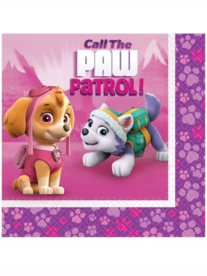 Paw Patrol Pink Luncheon Napkins 16pk