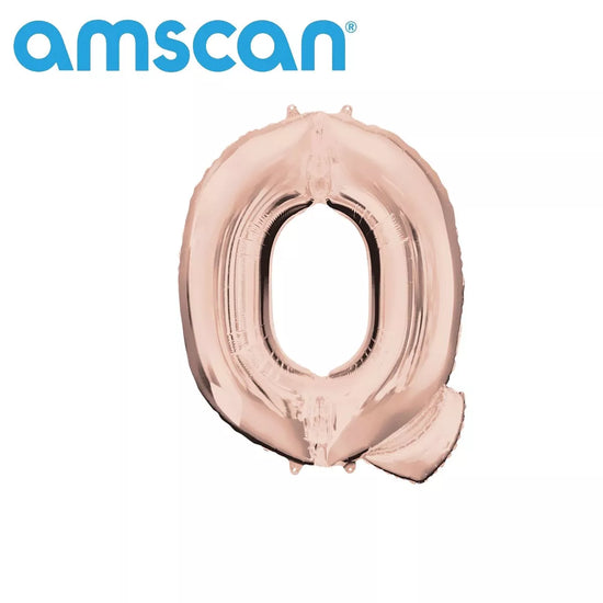 Anagram Foil Balloon Rose Gold 16" Letter Q