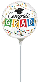 Anagram Congrats Grad Party 9" Foil Balloon