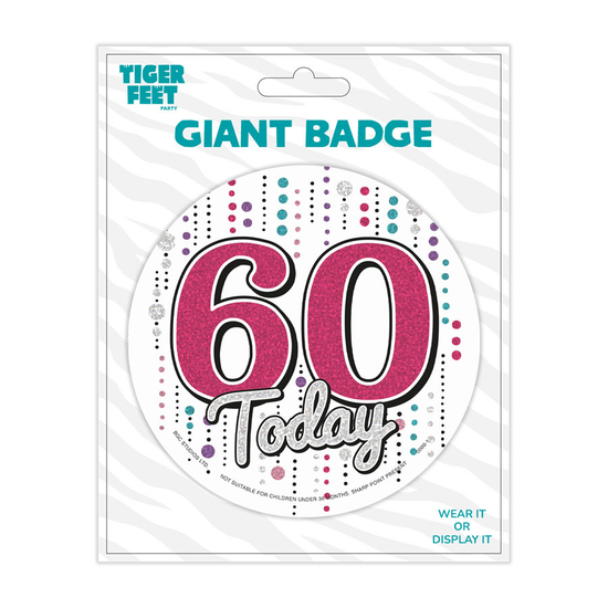 Big Badges Age 60 Female 6pk