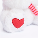 Tiger Feet Soft Toy Bear With Lolly White 25cm