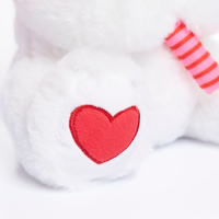 Tiger Feet Soft Toy Bear With Lolly White 25cm