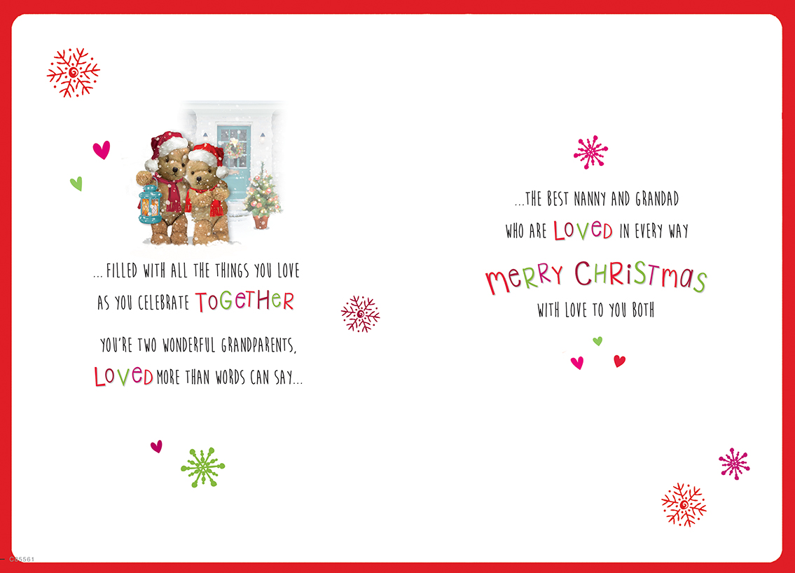 Regal 6 Pack C75 Cards Christmas Nanny & Grandad