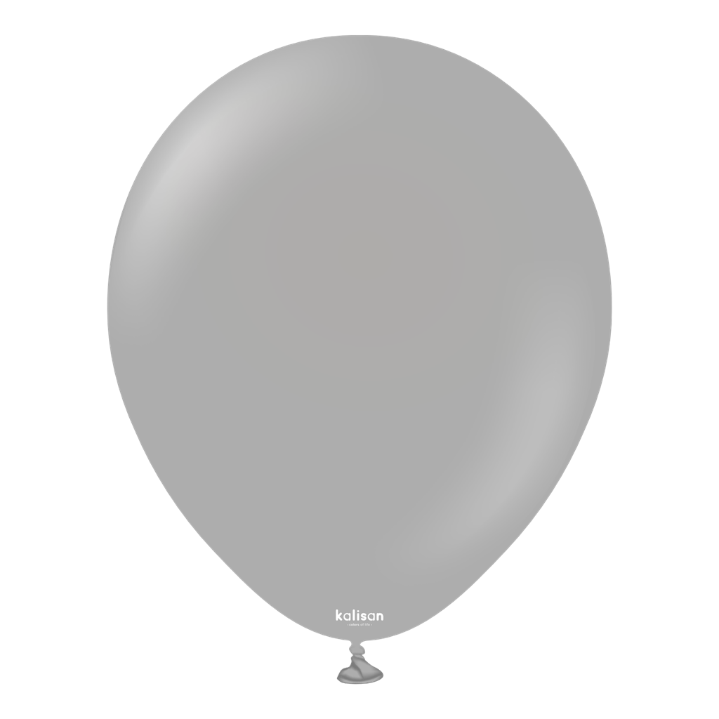 Kalisan Standard Grey 12" Latex Balloons 100pk