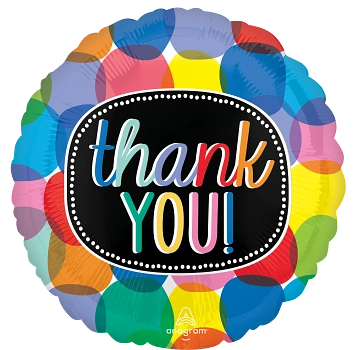 Anagram Thank You Bubbly 18" Round Foil Balloon