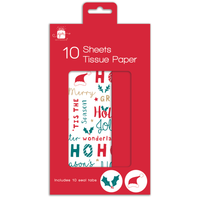 Tissue Paper Merry Christmas/Red 10pk
