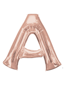 Anagram Foil Balloon Rose Gold 34" Letter A
