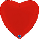 Grabo Foil Balloon Matte Red Heart 18"