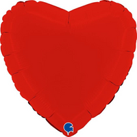 Grabo Foil Balloon Matte Red Heart 18"