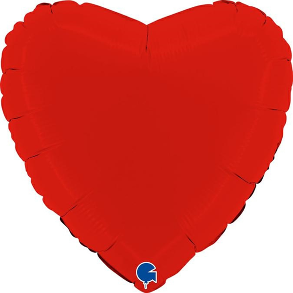 Grabo Foil Balloon Matte Red Heart 18"