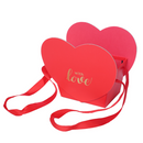 Red & Gold Heart Shaped With Love Flower Box