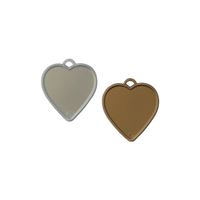 Balloon Weight Gold/Silver Hear Shape 100pk