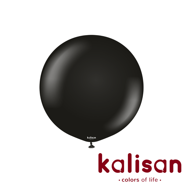 Kalisan Standard Black 24" Latex Balloons 2pk