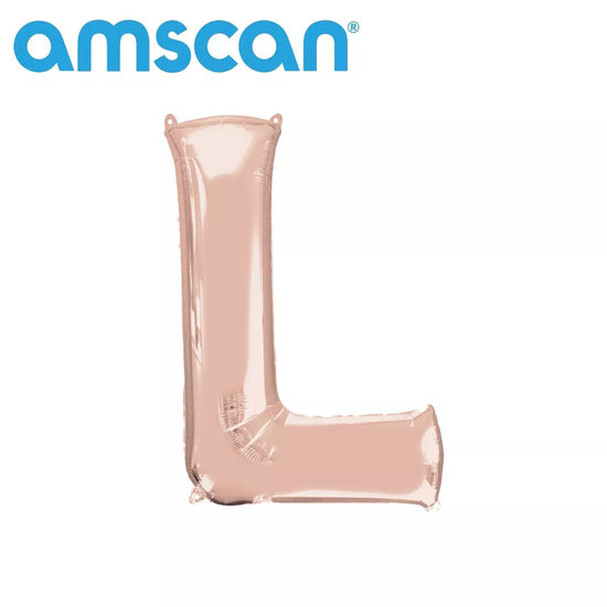 Anagram Foil Balloon Rose Gold 16" Letter L