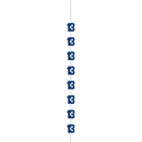 Blue 5ft hanging decor for 13th birthday party, glitzy design by Unique, perfect for celebrating milestone events.