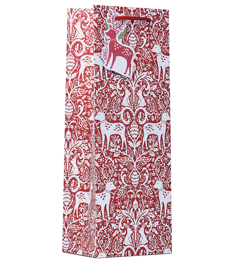 Partisan 6 Pack Gift Bag Holly Bottle