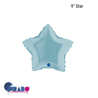 Grabo Foil Balloon Pastel Blue Star 9"