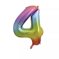 Unique Foil Balloon Rainbow 34" Number 4