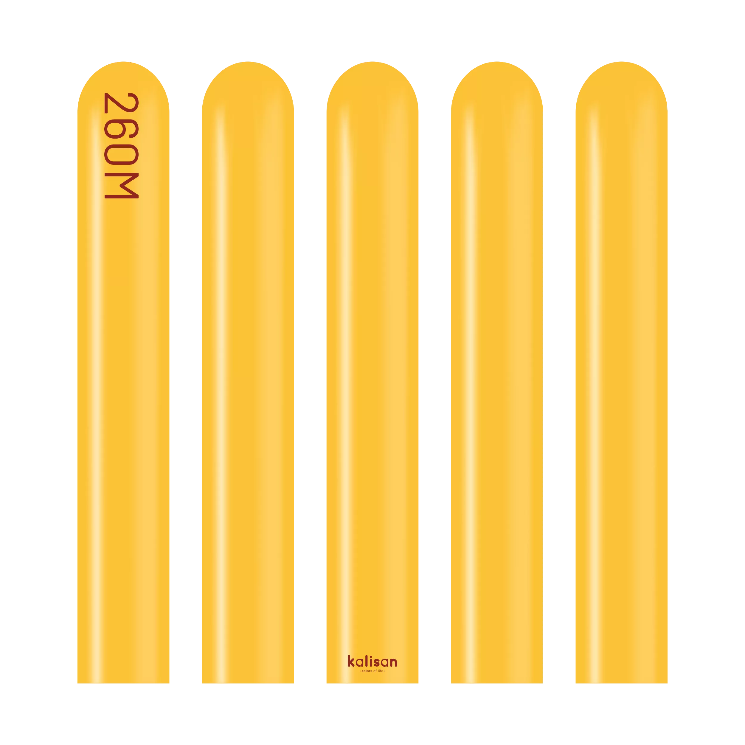 Kalisan 260 Nozzle Up Latex Amber 100-pack for latex modeling, showing a close-up of the amber-colored latex nozzle tips.