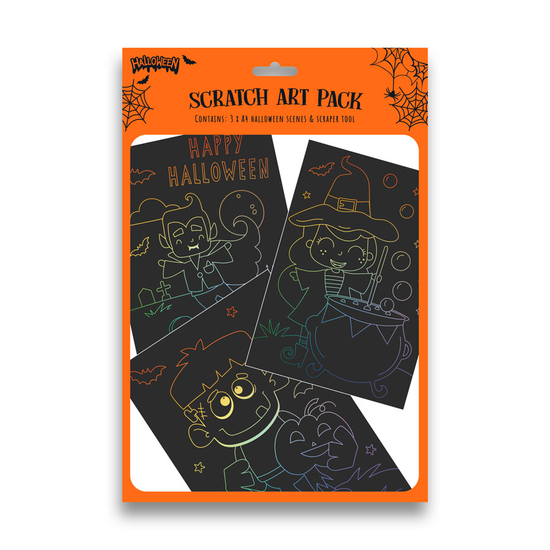 Eurowrap 3 Pack Scratch Art Pack Halloween