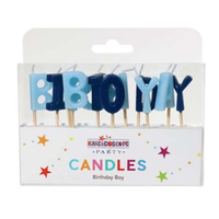 APAC 6 Pack Party Candle Birthday Boy Blue