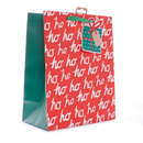 Gift Bag Ho Ho Ho Red Large Portrait 12pk