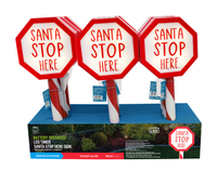Santa Stop Here Stake LED 55cm