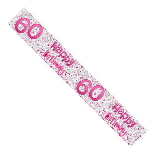 APAC Banner Age 60 Pink 9ft