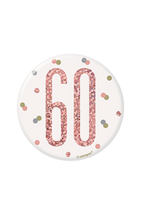 Unique Badge Rose Gold Glitz Party Age 60 3
