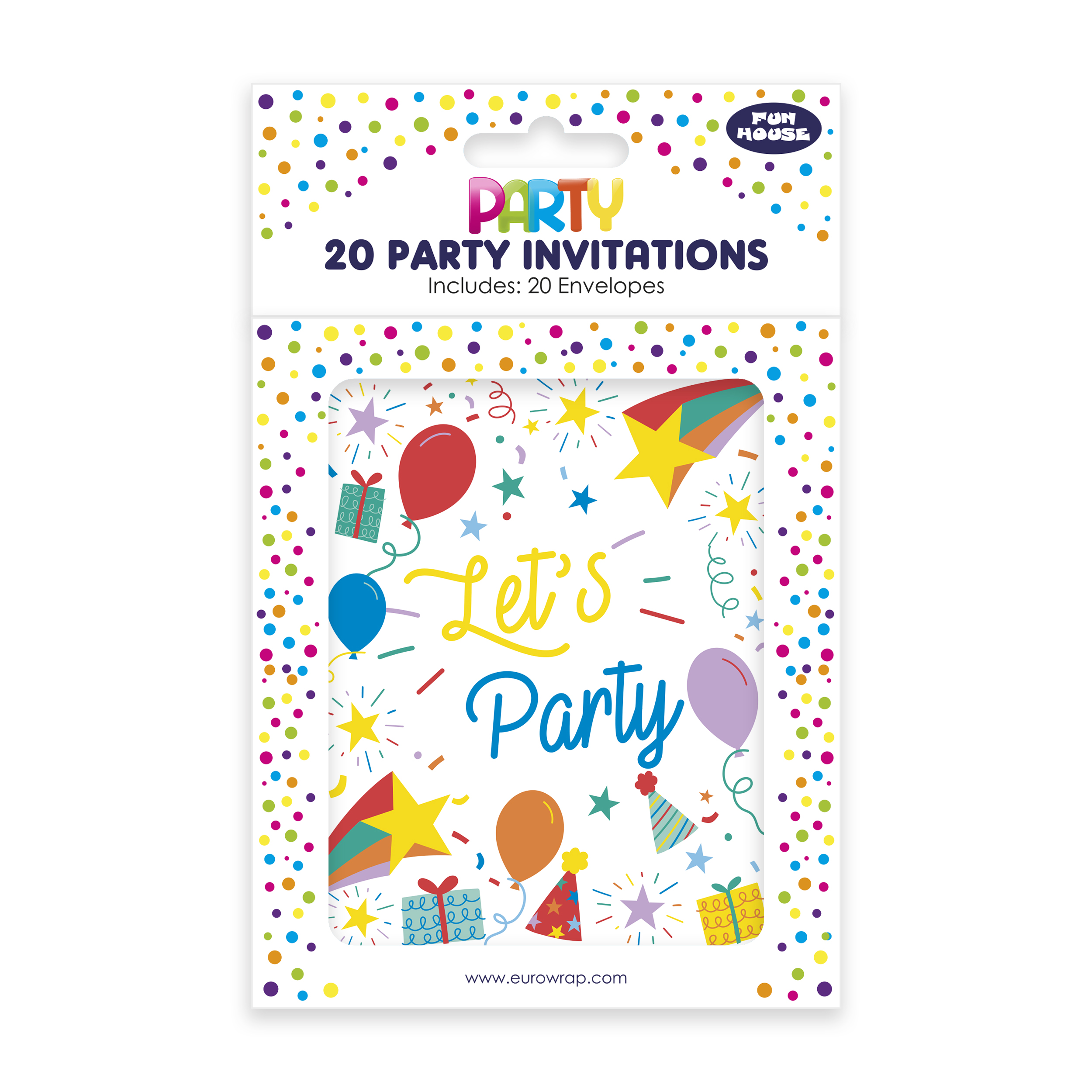 Eurowrap 20 Pack Party Invites Birthday