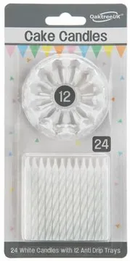 Oaktree 24 Candle/12 Holders White 18.5cm