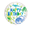 Unique Foil Balloon Dinosaur Blue & Green 18"
