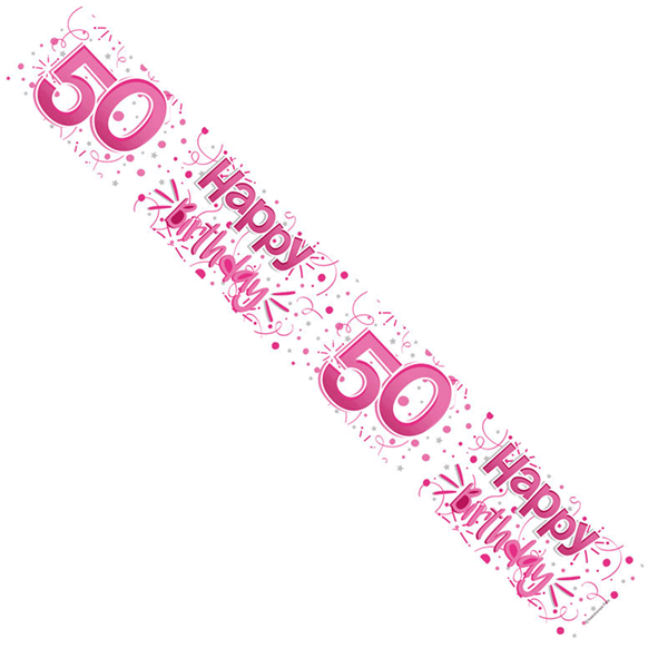APAC Banner Age 50 Pink 9ft