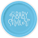 Unique 8 Pack Plates Baby Shower Blue 9