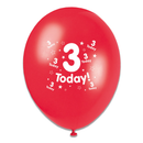 6 x 8pk Latex Balloons Birthday Age 3
