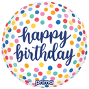 Foil Balloon 18" Round Happy Birthday Confetti