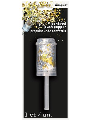 Gold & Silver Confetti Push Popper