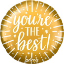 Prima Foil Balloon You're The Best Gold 18