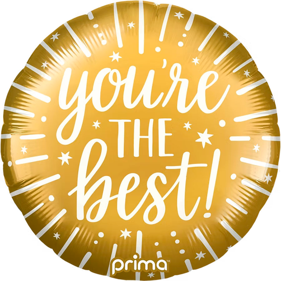 Prima Foil Balloon You're The Best Gold 18