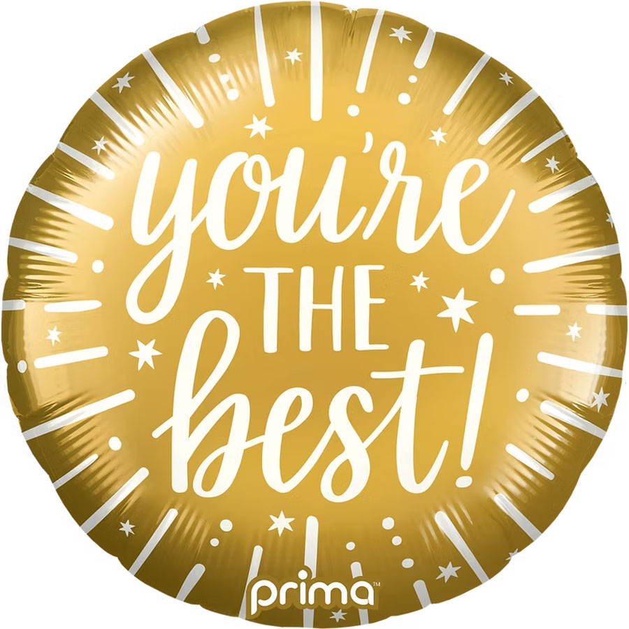 Prima Foil Balloon You're The Best Gold 18