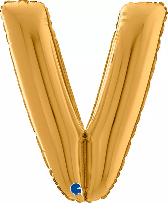 Grabo Foil Balloon Gold 26" Letter V