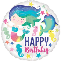 Anagram Foil Balloon 18" Round Birthday Sealife