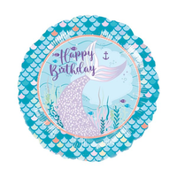 Mermaid Tales Happy BIrthday 18" Foil Balloon