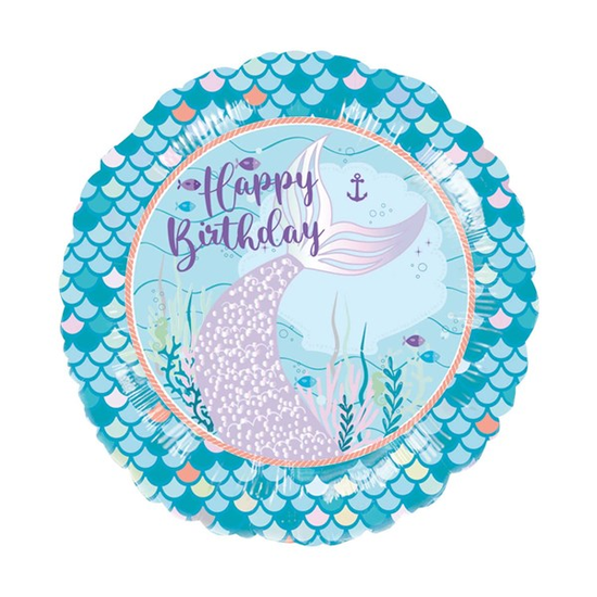 Mermaid Tales Happy BIrthday 18" Foil Balloon