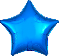 Anagram Foil Balloon Metallic Blue Star 18"