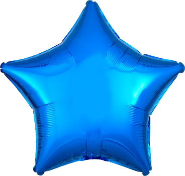 Anagram Foil Balloon Metallic Blue Star 18"