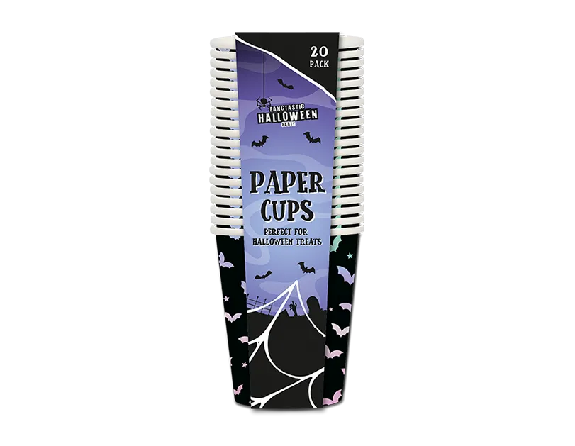 Gem Imports 20 Pack Cups Paper Holographic Bats