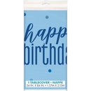 Unique Tablecover Blue Glitz Birthday 54" x 84